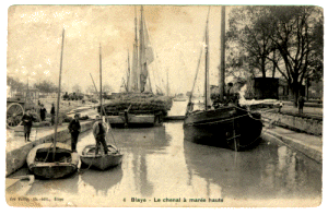 Blaye - Le chenal &agrave; mar&eacute;e haute